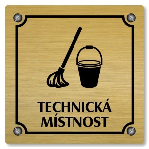Technická místnost, 118x118mm, zlatá, Kansas